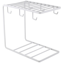 Kitchen Forniture Multi-Funzionale Innovative Iron Stand Supporter Stendibiancheria Portabottiglie Mug Holder Rack Hanger-Bianco