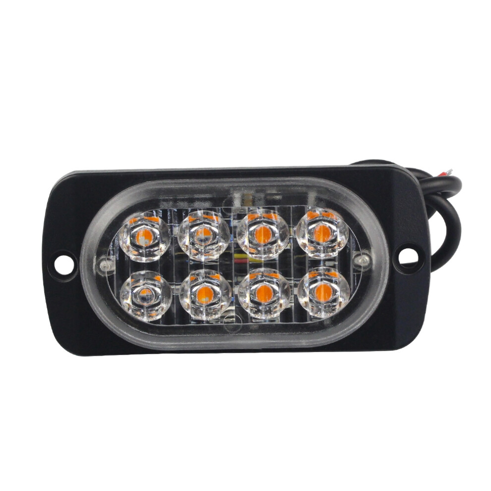 8-Led Flash Recovery Warning Strobe Car Auto Urgency Emergency Signal Fog Flashing Light/Yellow 4714120682577