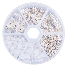 250 Pcs/Box Earnut Sets Earring Backs Earring Stoppers Ear Stud Findings For Jewelry Making, 5 Styles