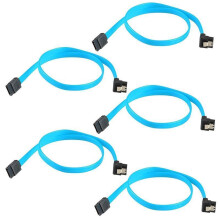 5Pcs 18 Inch 3.0 Cable SATA3 III 6GB/S Right Angle 90 Degree for HDD Hard Drive