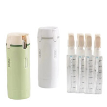 4in1 Travel Dispenser Bottle Portable Leak Proof Refillable Toiletry Container with Scale Label for Travel 2pcs