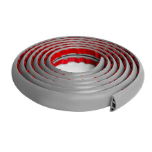 Floor Cord Cover Cable Cavity Self Adhesive Cord Hider Floor 10FT Floor Cable Management Power Cord Protector Gray