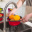 Red Collapsible Kitchen Colander Silicone Strainer Dishwasher Safe Approved 5