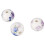 30PCs Mixed Flower Pattern Round Ceramic Beads 12mm(4/8 inch)Dia. 1