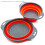 Red Collapsible Kitchen Colander Silicone Strainer Dishwasher Safe Approved 6