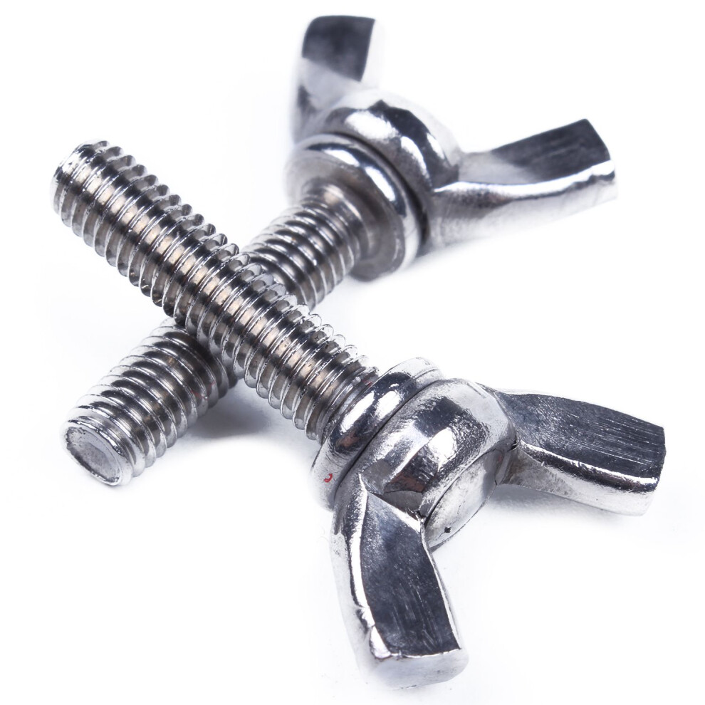 M5x20mm 20Mm Wide 304 Stainless Steel Wing Screw Bolts 5Pcs 4712893004954