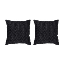 2 St Supermjuk Sammet Dekorativa Kuddfodral 18X18 Tum med Textur Kuddfodral Kuddskal för Soffa-A