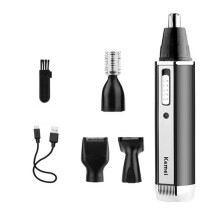 Kemei 4 In1 Rechargeable Nose Trimmer Beard Trimer Men Eyebrow Nose Hair Trimmer for Nose and Ear Cleaner Hair Removal Machine