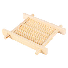 10 Pack Bamboo Coasters Coffee Cups Mats Teacup Saucers Square Tea Cup Mat for Kungfu Tea Table Placemats