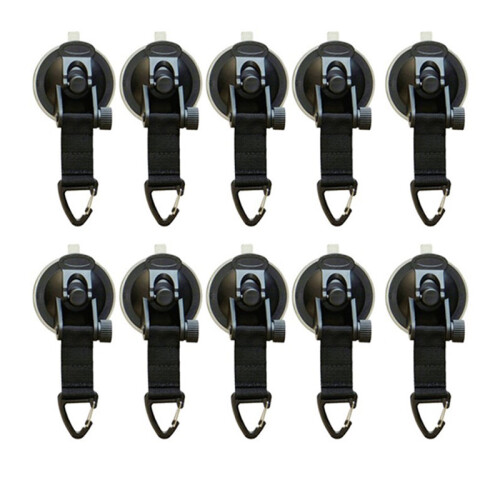 10Pcs/Set Car Tent Suction Cup Hook Suction Cup Anchor with Securing Hook Camping Tarp Easy Install 1