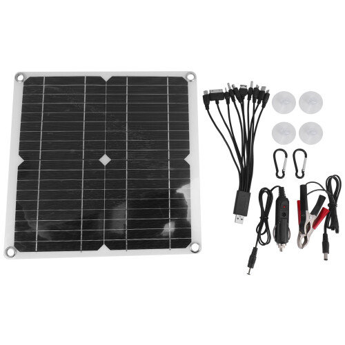 12W 18V Solar Panel Flexible Dual USB Output Solar Panel Car and Boat Charger Mobile Phone Solar Charging Panel 1