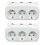 Multifunctional Extension Socket with 3 Individual Switches, Portable Power Converter EU Plug 1