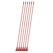 6 Pack Child Sucker Bow Accessories Solid Glass Fiber Outdoor Archery Suction Cup Outdoor Child Bow Equipment Toy Red