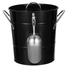 3,5L Ishink i Galvaniserat Stål med Skopa, Lock och Bärhandtag