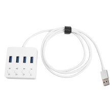 Plateforme D'Extension de Bureau avec 4  USB 3.0, Contrôle Intelligent Du Volume pour PC Hôtes, Fonction D'Extinction et de Mise en Sourdine de