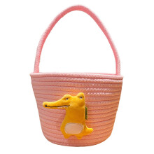 Tecknad FöRvaringskorg Presentkorg Bomullsrep VäVd HandhåLlen Presentkorg Kawaii Alligator Present Heminredning-B