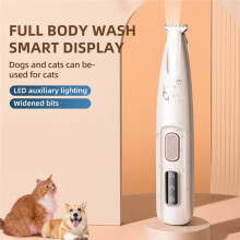 Portable Dog Paw Trimmer with Led Light-Pets Nail Grinder Shaver Clipper-Rechargeable Cordless Nail Grooming Tools