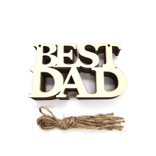 20Pcs Onvoltooide Hout Ambachten Hout Uitsparingen Gift Tags Houten Ornamenten voor Vaderdag, Dad'S Verjaardagsfeestje Decoraties
