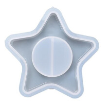 Molde de Cristal Epoxi Estrella de Cinco Puntas Candelabro DecoracióN del Hogar Joya Molde de Silicona Pentagonal