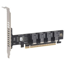 NGFF PCI-E 16X à 4 U.2 NVME Carte D'Extension DiviséE SFF-8639/8643 NVME PCIE SSD Adaptateur pour Carte MèRe SSD