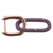 Orecchino Moda Retrò A Forma di Catena con Strass A Cerchio Singolo Gioielli per Orecchini A Due Colori