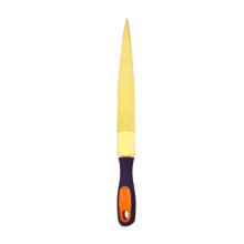 1 St Houtvijl Houtbewerking Gouden Taps Toelopende Rasp Bastaard voor Hout Leer Plastic Handgereedschap met Rubberen Handvat 10-Inch