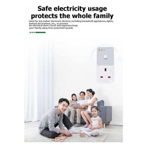 UK Plug Electronic Digital LCD Display Circuit Overload Current Limit Voltage Protection Plug 1