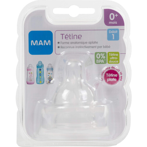 MAM MAM Anatomic Dummy 1 Slow Flow ? Silicone ? Pack of 2 ? Transparent 1