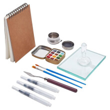 13 Outils de Fabrication de Peinture à L'Aquarelle, avec Carnet de Croquis, Étuis en Étain pour Peinture à L'Aquarelle pour Bricolage