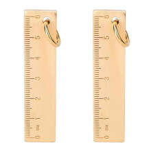 2Pc 6Cm Kleine Koperen Heerser 3Mm Verdikte Messing Metalen Heerser Koperen Sleutel Hanger Nummerplaat Opstellen Levert Heersers