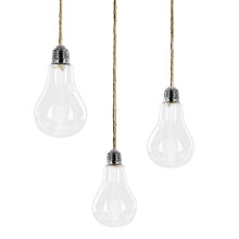 Vaso per Piante un Lampadina un Sospensione con Corde Terrario per Fioriera un Corda per Balcone da Giardino di Casa, Giardino nel Miniatura 3 Pezzi