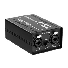 Isolateur Audio Pro G202 Isolateur Audio Double Canal 6,5 XLR MéLangeur de Bruit Sonore Actuel Microphone Filtre de Masse Commune