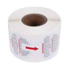 500 StüCk 3,8 Cm Kerzen Warnen Schild Kerzen Glas BehäLter Aufkleber Wasserdichtes Kerzen Sicherheit Etikett GelüBde Aufkleber Etikett
