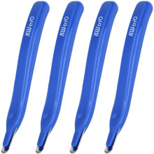 KW-TRIO 4-Pack Magnetische Nietjesverwijderaar, Nietjesverwijderaar, Push-Volledige Professionele Eenvoudige Set voor School, Kantoor en Thuis - Blauw