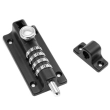 Password Lock Black Bolt Metal Door Anti-Theft Safety Combination Digit Padlock