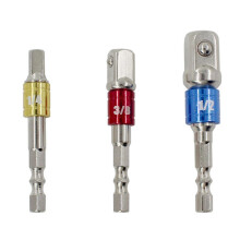 3Pcs/Set 1/4 inch,3/8 inch,1/2 inch Adaptor Converter 65mm Hexagonal Shank Drive Socket Extension Bar Electric