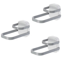 Percha de Ropa Multifuncional Rack de Almacenamiento Sin Perforaciones Montado en la Pared de Doble Capa Plegable Rack de Almacenamiento Rack A