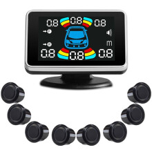 8 Capteur de Stationnement Parktronic  de Recul Automobile Électronique Détecteur Automatique Arrière Kit D'Assistance de Recul Buzzer A