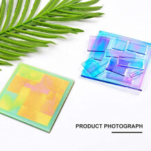 Puzzle Stampo nel Resina Stampo nel Silicone Tangram Geometrico Gioco Puzzle Stampo un Doppia Faccia Stampo Vassoio Resina Epossidica Colata
