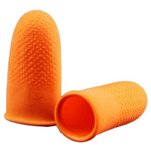 100 PièCes de ProtèGe-Doigts AntidéRapants en Caoutchouc Orange, ProtèGe-Doigts Jetables pour RéParation éLectronique