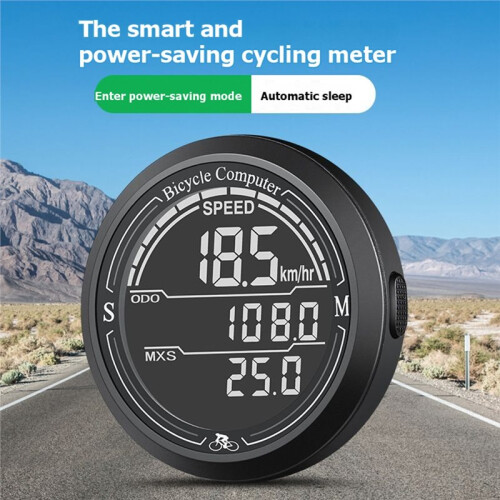 Backlight Bike Computer Waterproof Round Shaped Bike Computer Backlight Screen Cycle Odometer 2