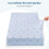 Yukkidds Cot Sheets 120x60 Fitted Cotbed Sheet 2 Pack Baby Cot Sheets Super Soft & Breathable Microfiber Blue Dolphin 5