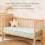 Yukkidds Cot Sheets 120x60 Fitted Cotbed Sheet 2 Pack Baby Cot Sheets Super Soft & Breathable Microfiber Green Leaf 3