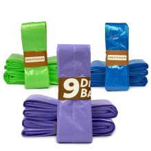 9 Pack Nappy Bin Bags Refills ? 3 Blue, 3 Green, 3 Purple ? Diaper Pail Refill, Scented Anti-Odor Antibacterial Multi-Layer Films Holds 1840 Nappies ?