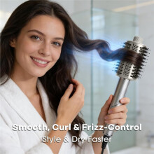 Runde Heißluftbürste mit Paddelbürstenaufsatz für Den Heißluftstyler für FlexStyle (HD400-Serie) für Glattes/Gewelltes/Lockiges Haar