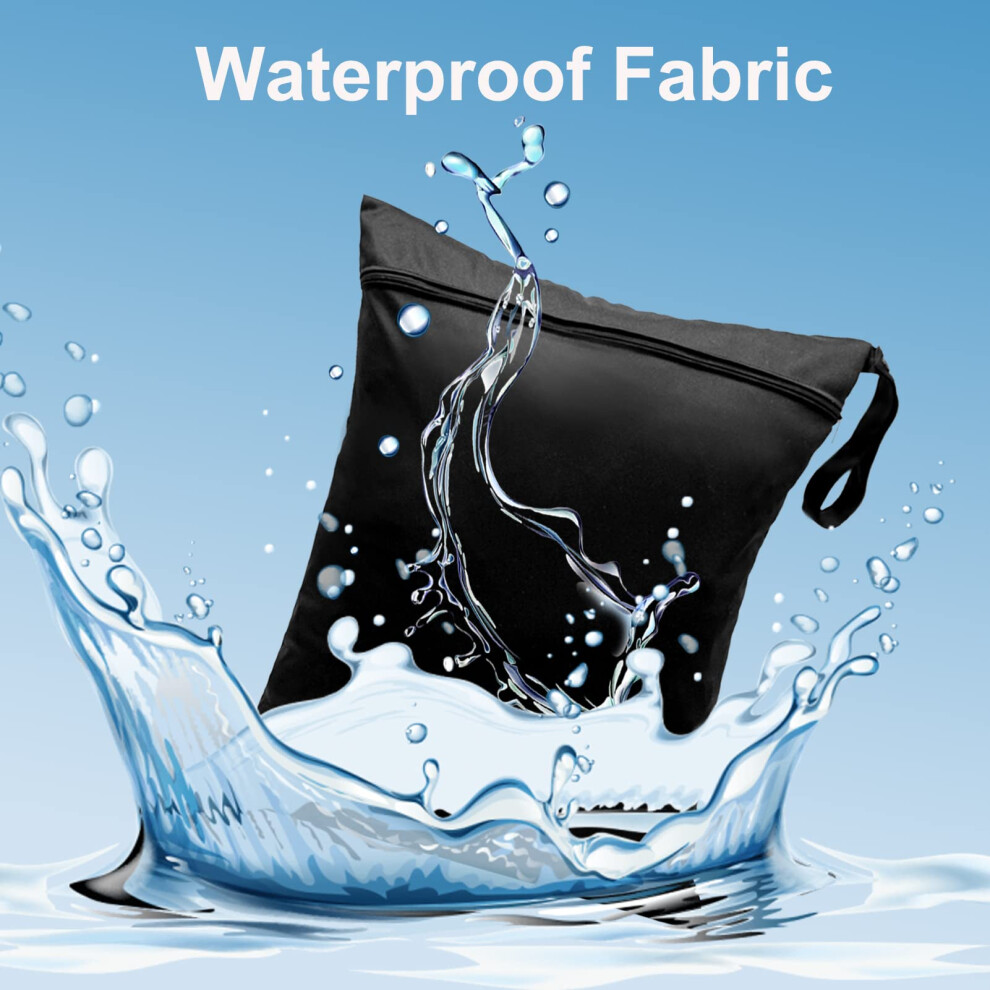 2Pcs Wet Dry Bags 11.6X13.8 Inch Wet Dirty Laundry Bag Waterproof Dry Wet Bag Cloth Nappy Wet Bags Changing Bag Organiser Pouches Cloth Diaper Bag For Zngou