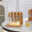 Burriera 2 In 1 con Coperchio e Portacoltelli per Formaggio, 4 Coltelli per Formaggio, Portaoggetti da Banco 4