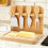 Burriera 2 In 1 con Coperchio e Portacoltelli per Formaggio, 4 Coltelli per Formaggio, Portaoggetti da Banco 6