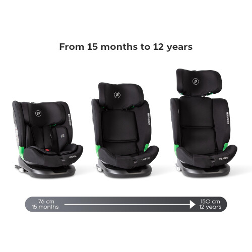 Red Kite Red Kite Evolve 123 Recline Car Seat R129 iSize - Black 1