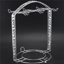 3X Silver Plating Coffee Cup Hob Cup Dish Rack Can Hang Most 6 Cups and Saucers Metal Stand Holder